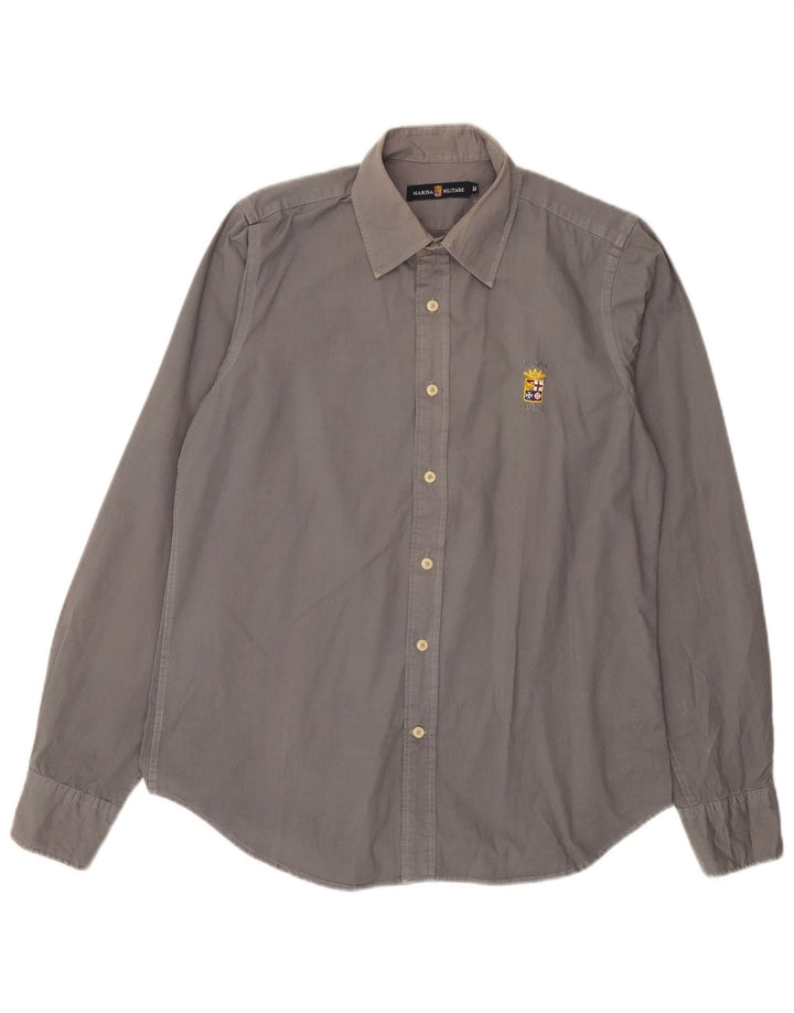 Marina Militare Mens Shirt Medium Grey Cotton