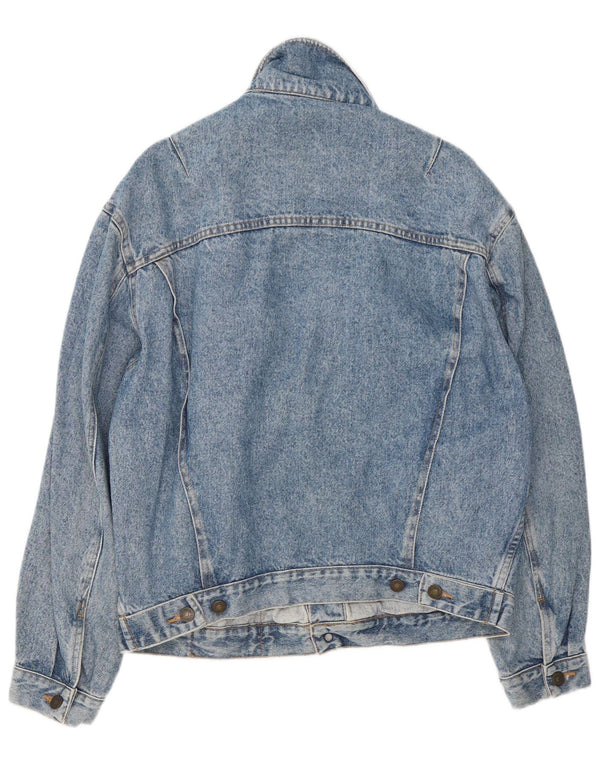 Wampum Mens Denim Jacket UK 36 Small Blue Cotton