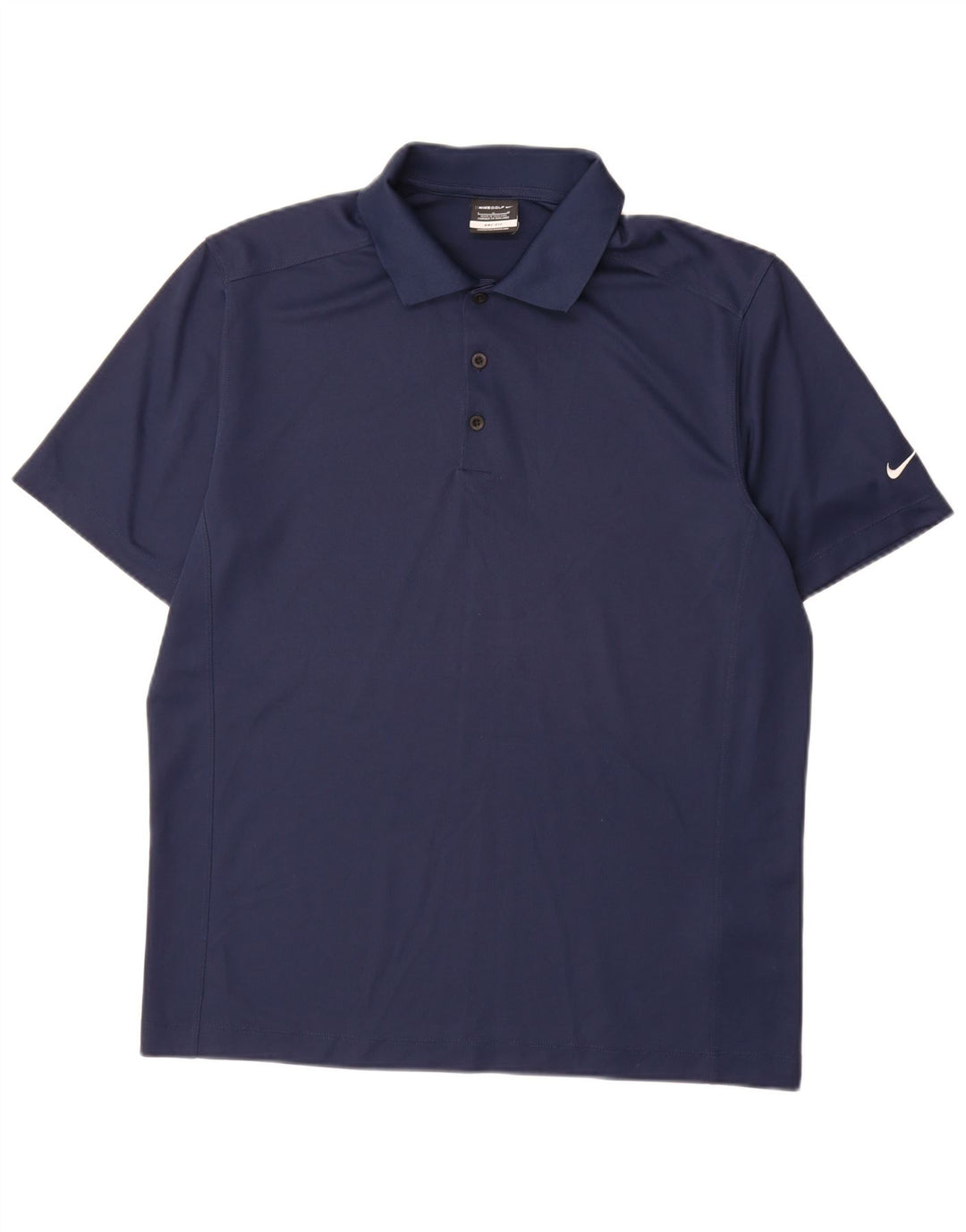 Nike Mens Dri Fit Polo Shirt Large Navy Blue Polyester