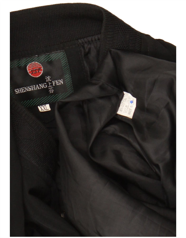 Vintage Bomberjakke til mænd UK 44 2XL Sort Polyester