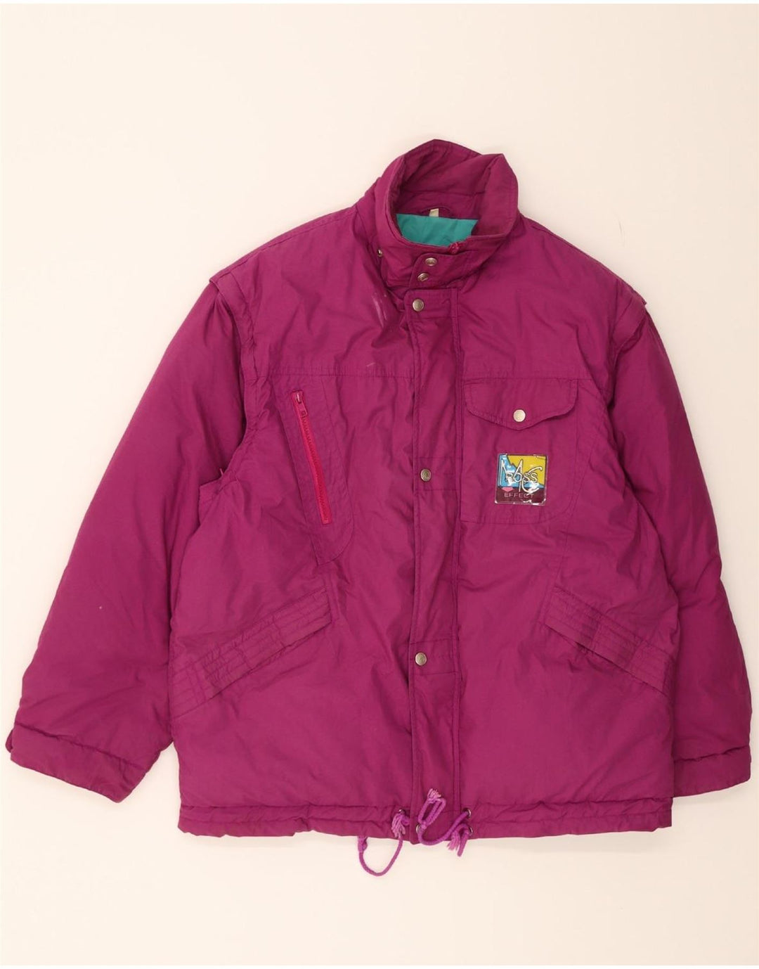 MC ROSS Mens Padded Jacket UK 40 Large Purple Nylon Vintage MC Ross and Second-Hand MC Ross from Messina Hembry 