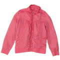 BENETTON Girls Bomber Jacket 8-9 Years Large  Pink Nylon