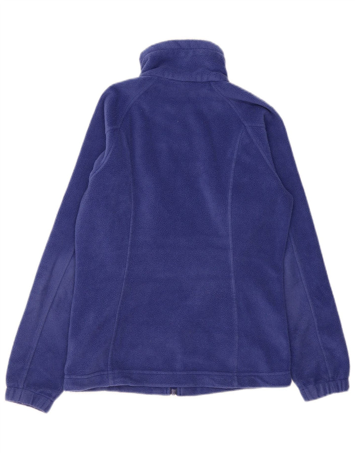 Columbia Womens Fleece Jacket UK 6 XS Navy Blue Polyester