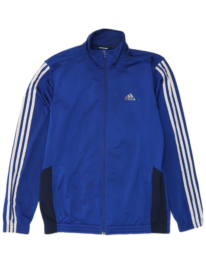 Adidas Veste de survêtement pour homme UK 40/42 Bleu moyen Colorblock Polyester