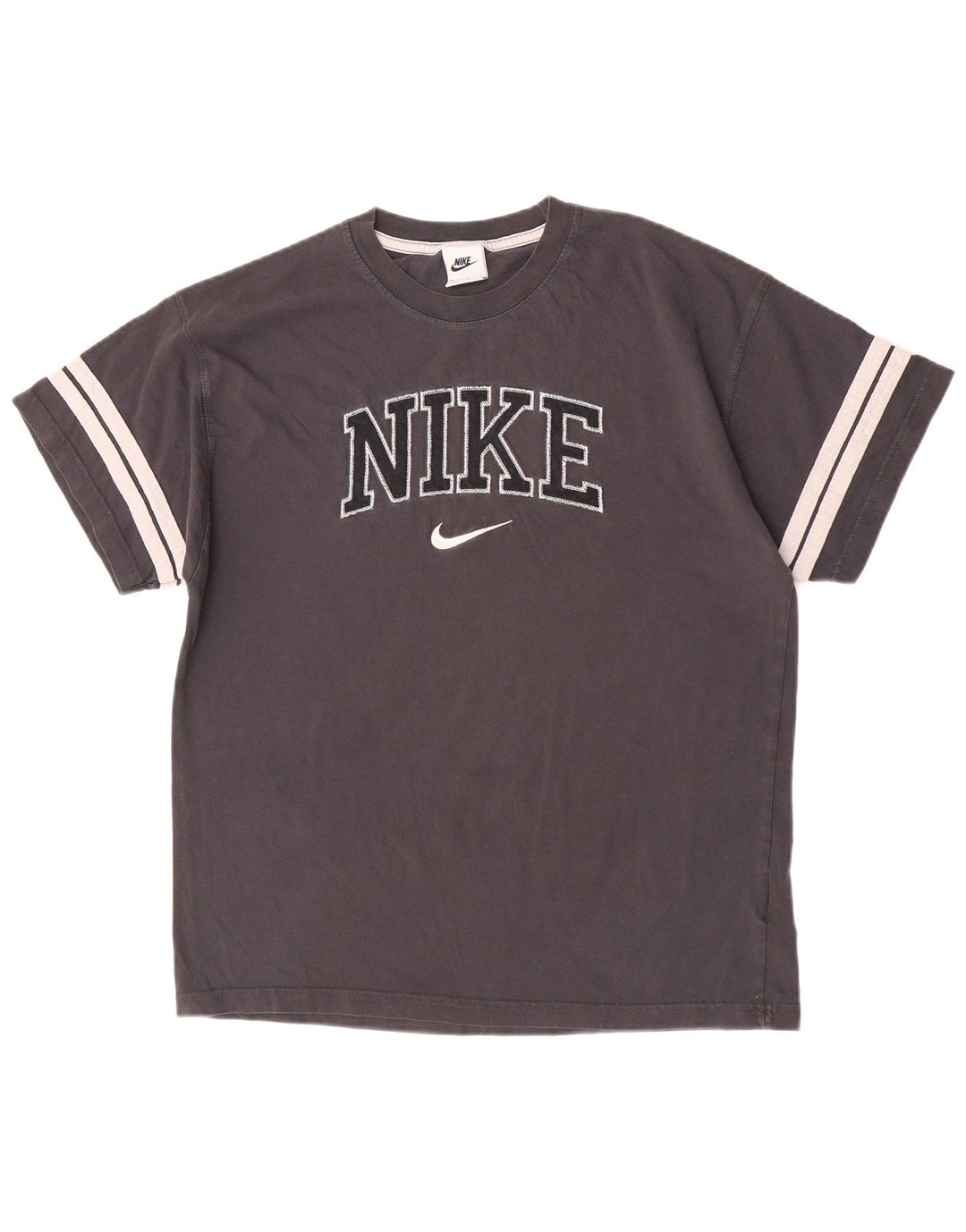 Nike Mens Graphic T-Shirt Top Medium Grey Colourblock Cotton
