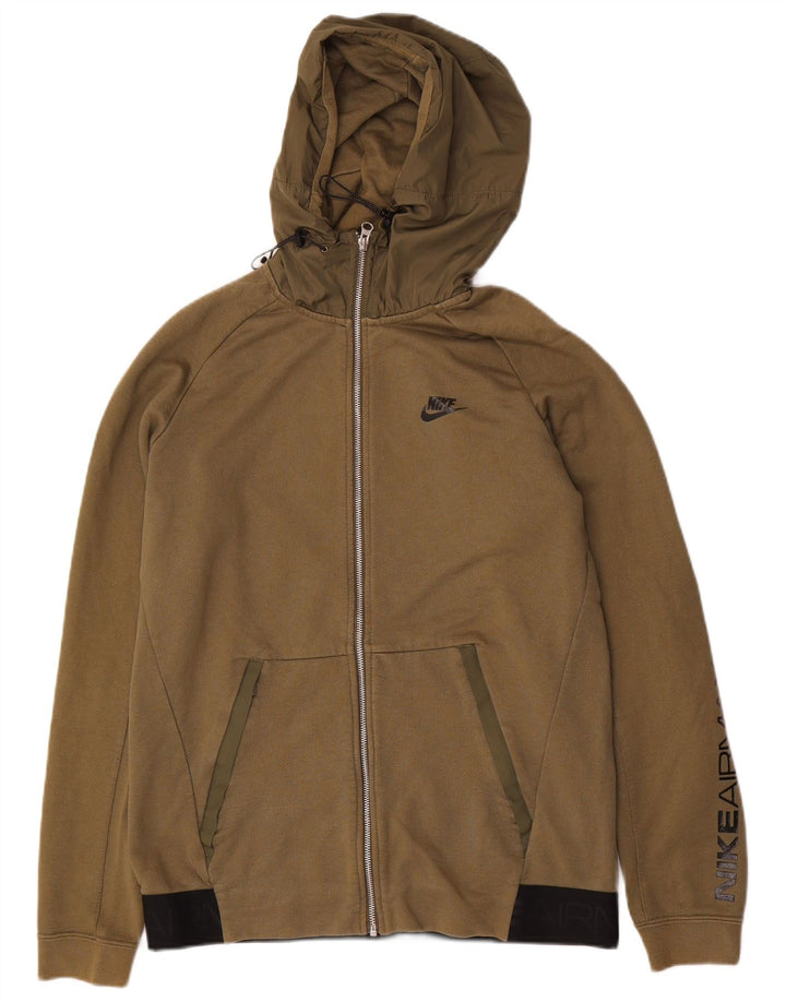 Nike Herre grafisk hættetrøje med lynlås, medium Khaki Bomuld