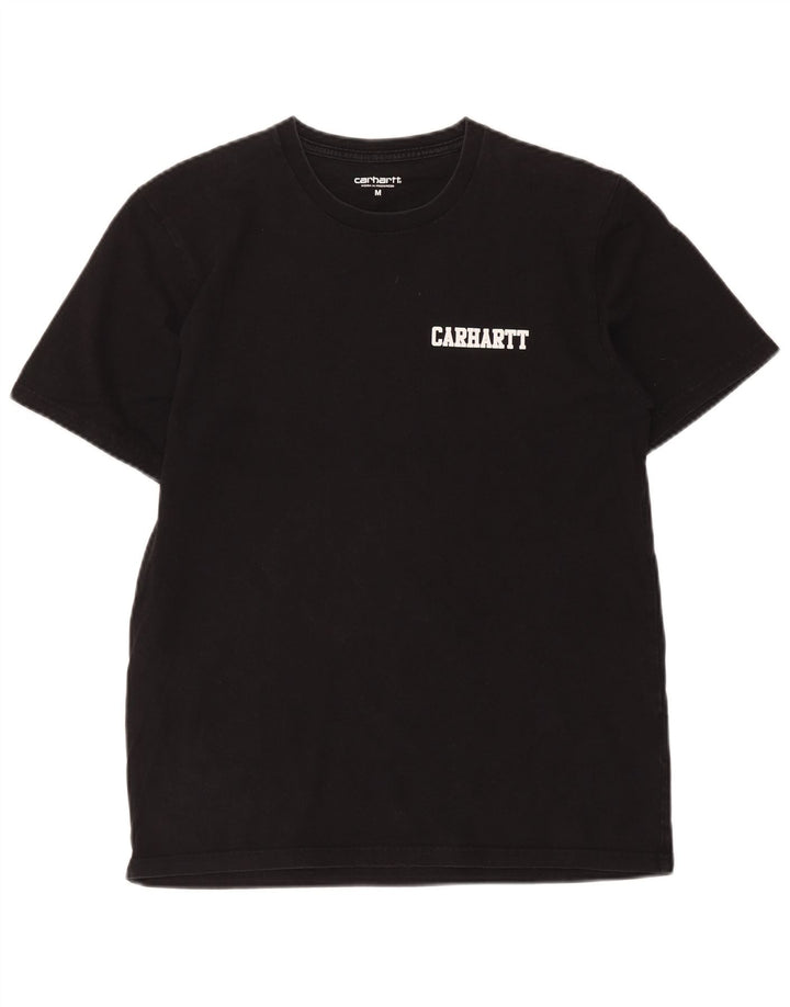 Carhartt Herre Regular T-Shirt Top Medium Sort Bomuld