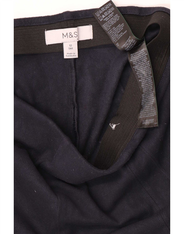 Marks & Spencer Γυναικεία κολάν UK 12 Medium Navy Blue Polyester