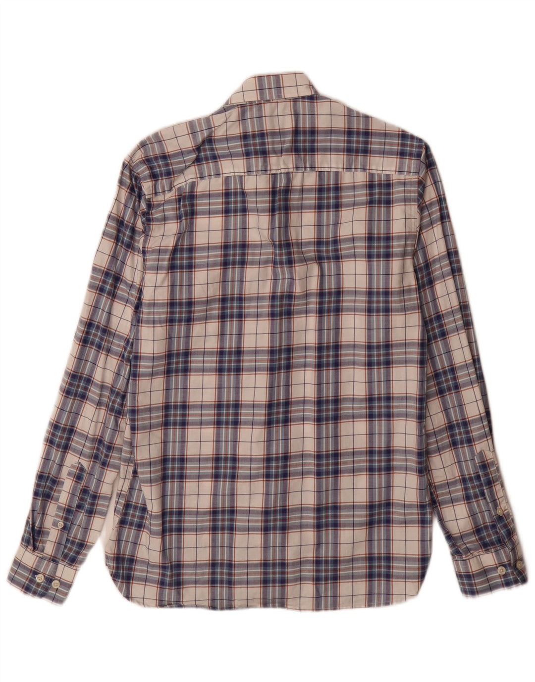 Jack & Jones Hombre Camisa De Vestir De Algodón A Cuadros Azul Pequeño