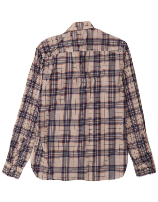 Jack & Jones Hombre Camisa De Vestir De Algodón A Cuadros Azul Pequeño