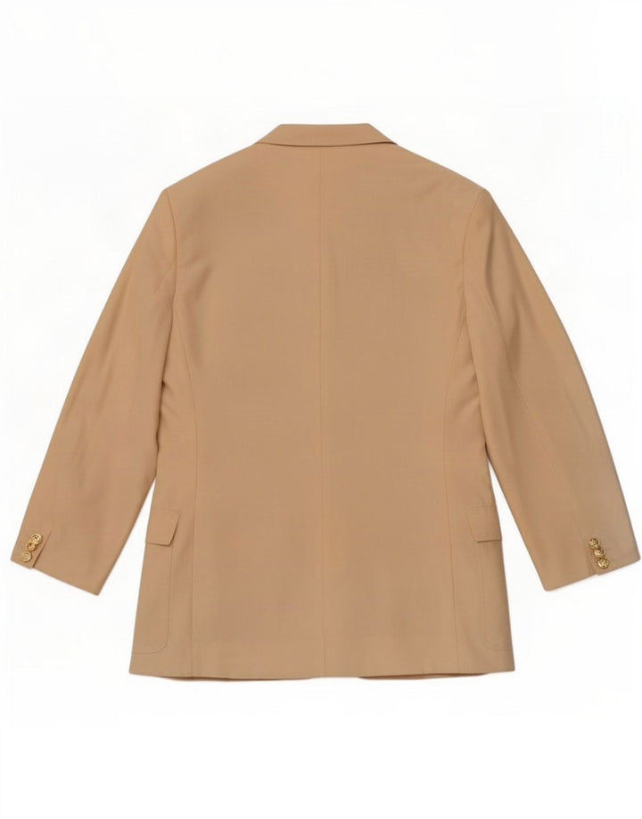 Max Mara Chaqueta Blazer de 2 Botones para Mujer UK 42 Seda Beige Mediana
