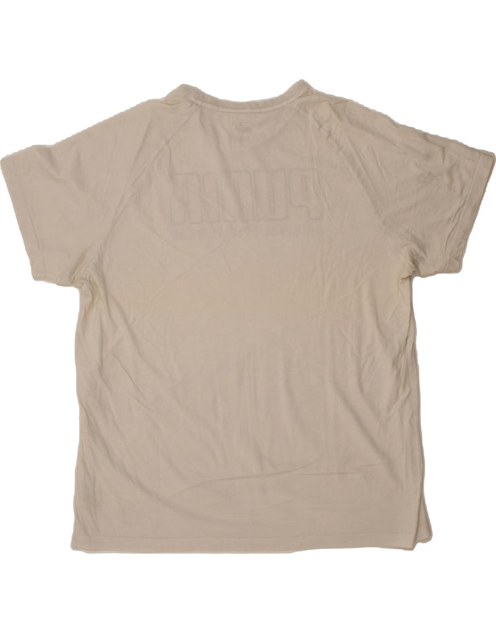 PUMA Mens Graphic T-Shirt Top 2XL White Cotton Vintage Puma and Second-Hand Puma from Messina Hembry 