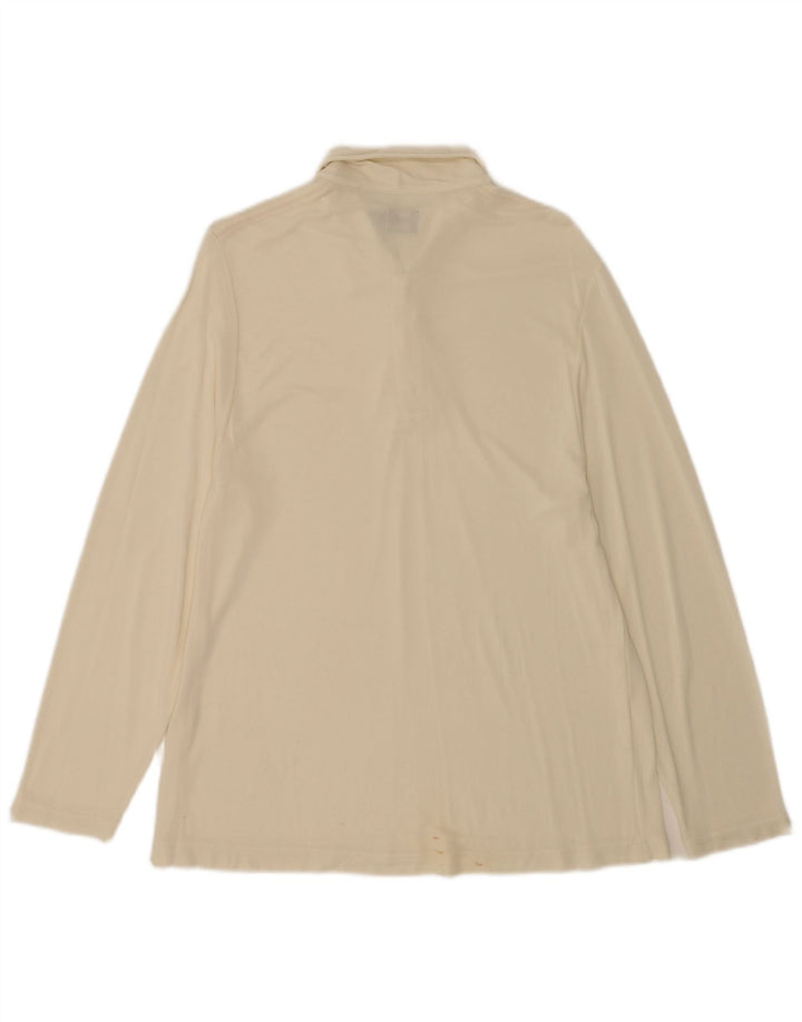 Calvin Klein Mens Long Sleeve Polo Shirt Large Beige