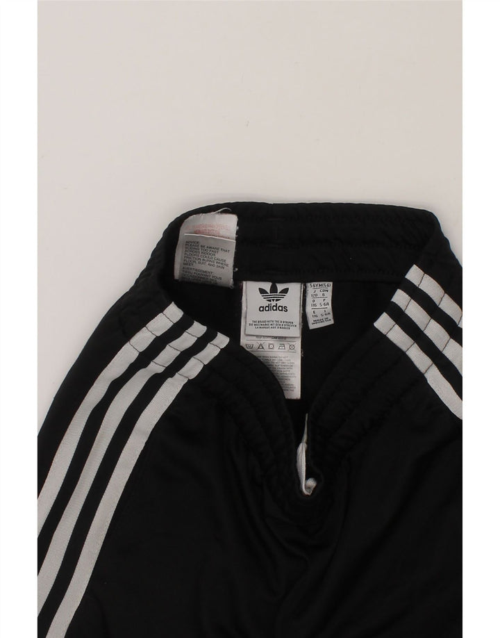 ADIDAS Boys Tracksuit Trousers Joggers 5-6 Years  Black Polyester Vintage Adidas and Second-Hand Adidas from Messina Hembry 