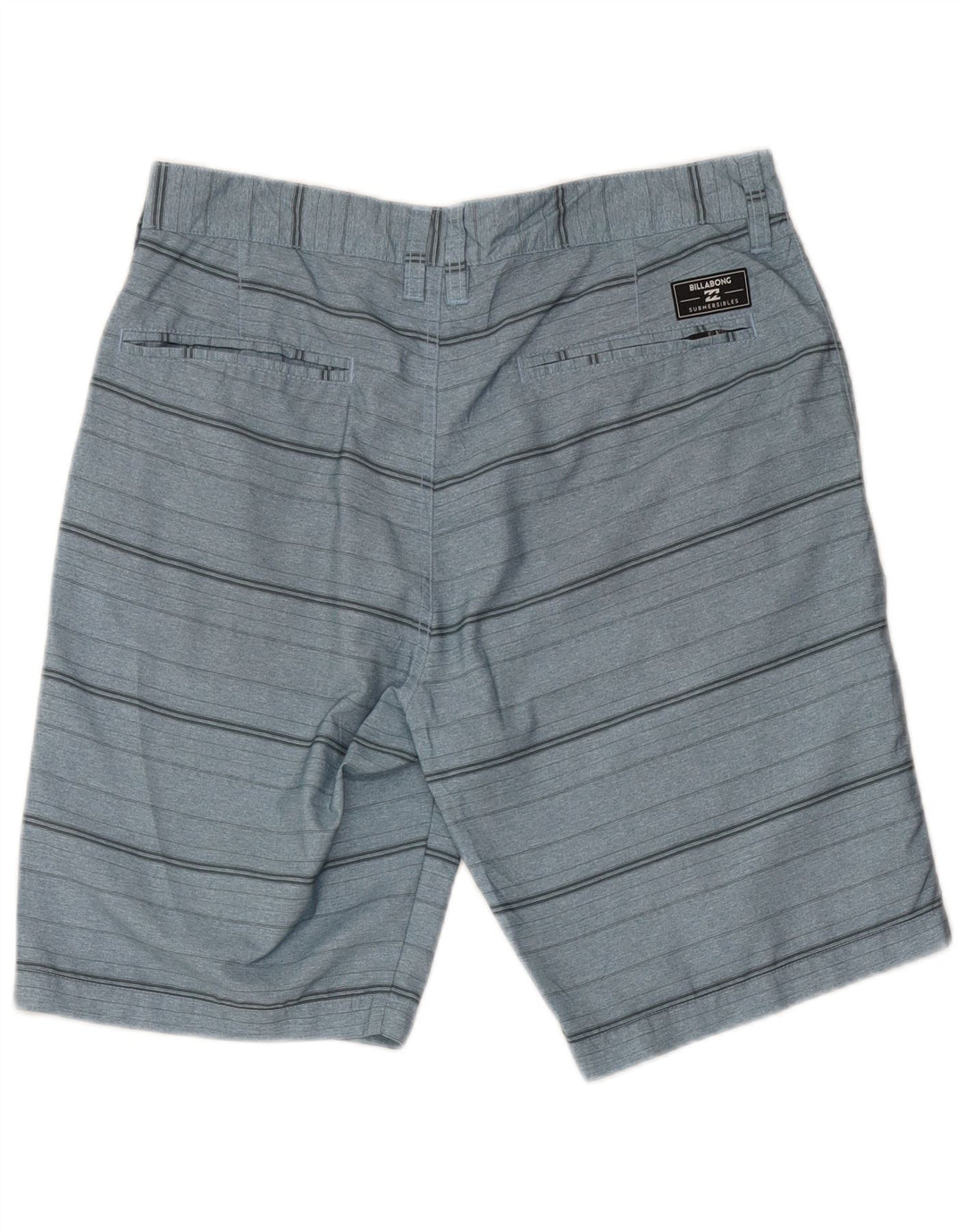 Pantaloncini chino da uomo Billabong W33 poliestere a righe blu medio