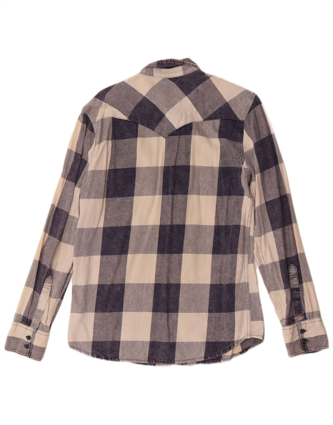 Levi's Mens Flannel Shirt Small Navy Blue Check Cotton