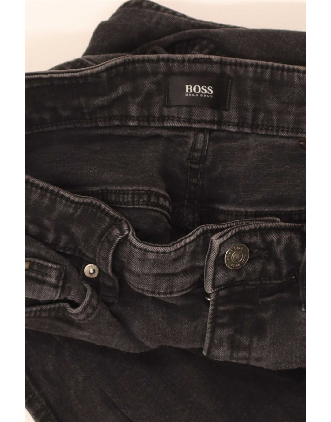 Hugo Boss Mens Slim Jeans W30 L31 Black Cotton