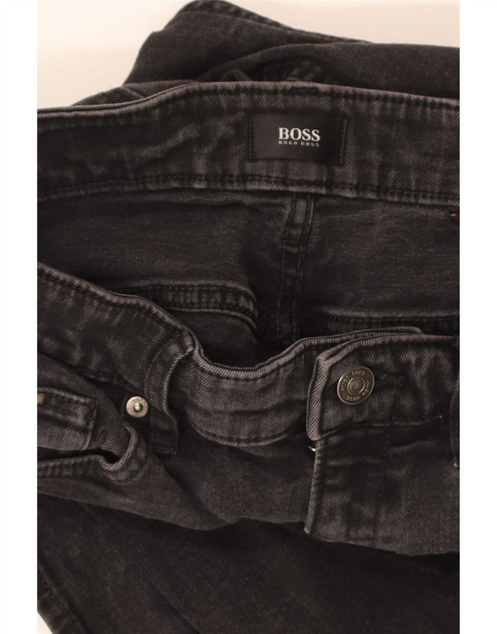 Hugo Boss Mens Slim Jeans W30 L31 Black Cotton