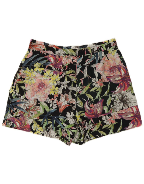 Reiss Chino Shorts til kvinder UK 10 Small W27 Black Floral Polyester