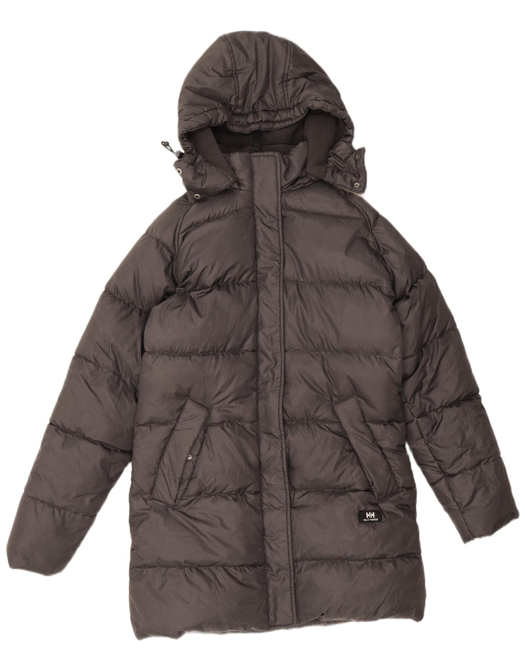 Helly Hansen Damen-Kapuzenübergroßer, gepolsterter Mantel, Größe S, Schwarz, Nylon