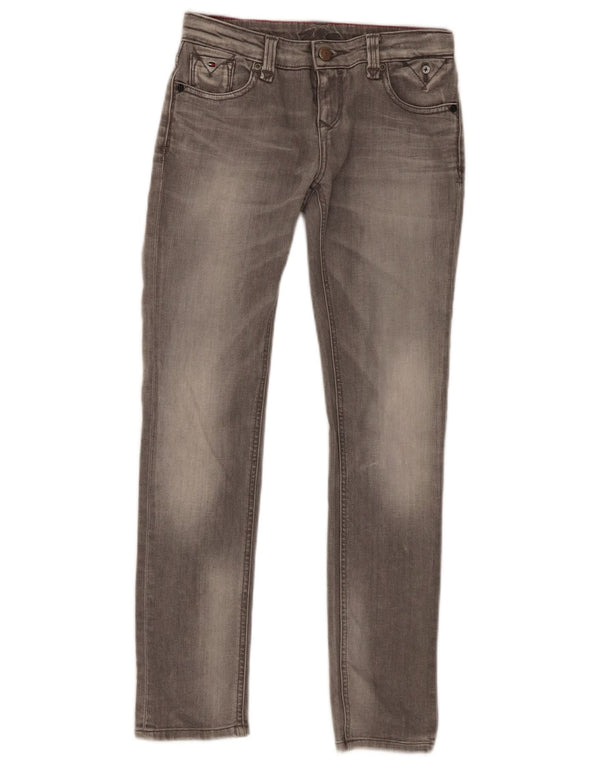 Tommy Hilfiger Piger Slim Jeans 11-12 år W26 L28 Grå Bomuld
