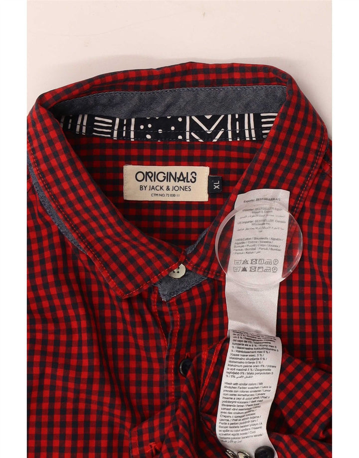 Jack & Jones Chemise Homme XL Rouge Vichy Coton
