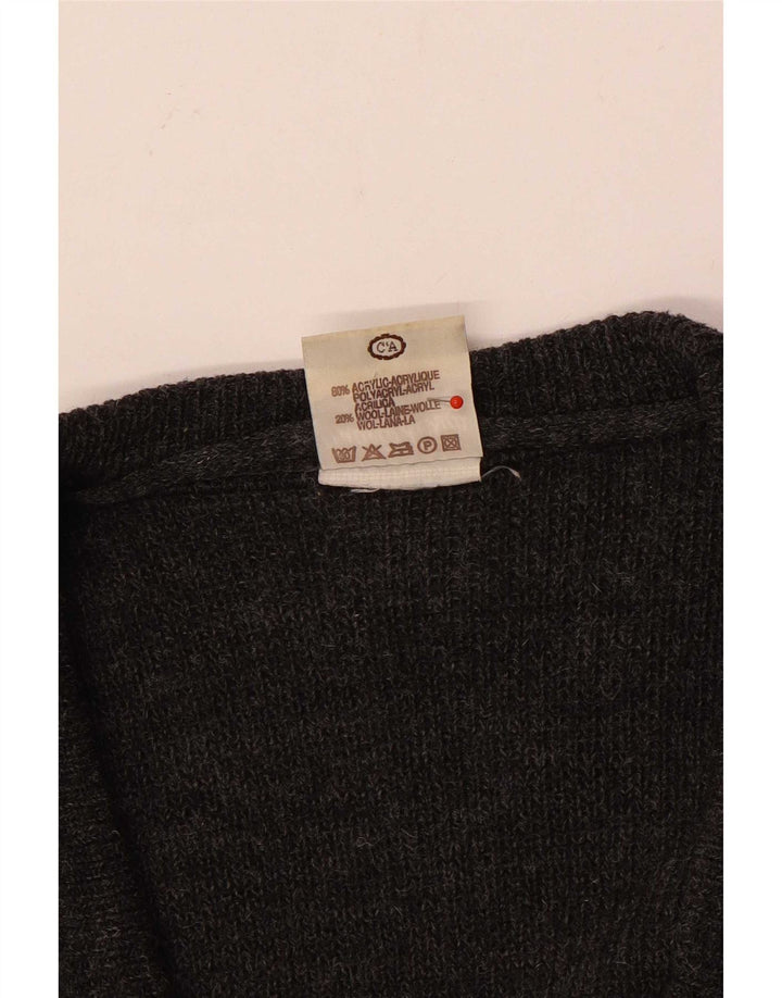 Angelo Litrico Herre cardigan sweater EU 48/50 Medium Grey Geometric Acryl