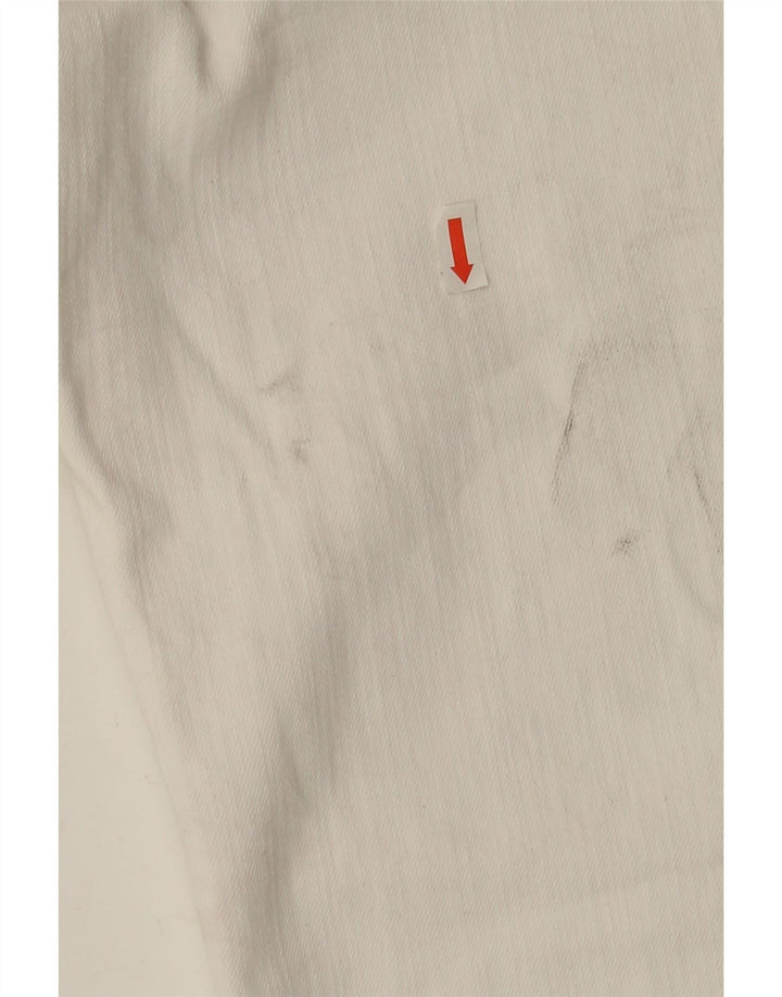 Zara Womens Crop Bootcut Jeans EU 38 Small W28 L26 White Bomuld