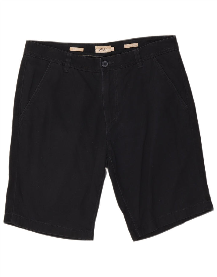 Bermuda da uomo di Dack IT 50 Large W34 in cotone blu navy