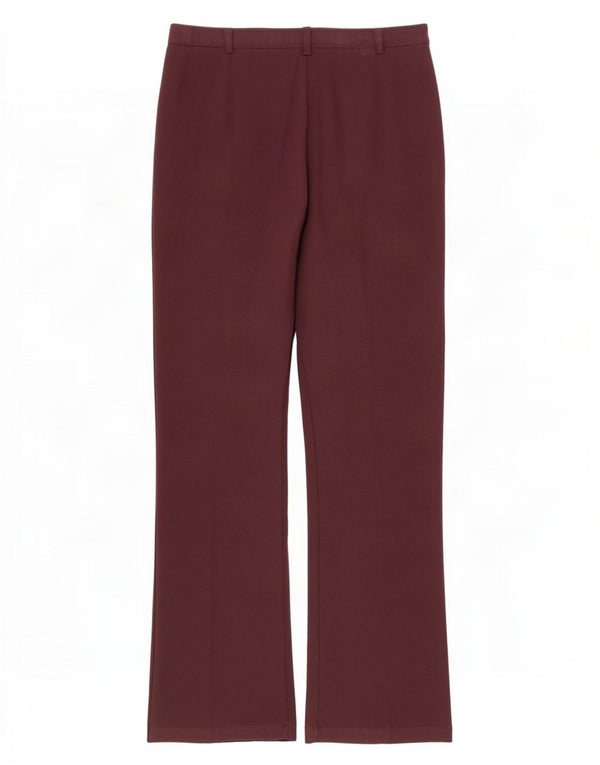 Pantaloni da abito dritti da donna Marks & Spencer UK 14 Medium W30 L27 Borgogna