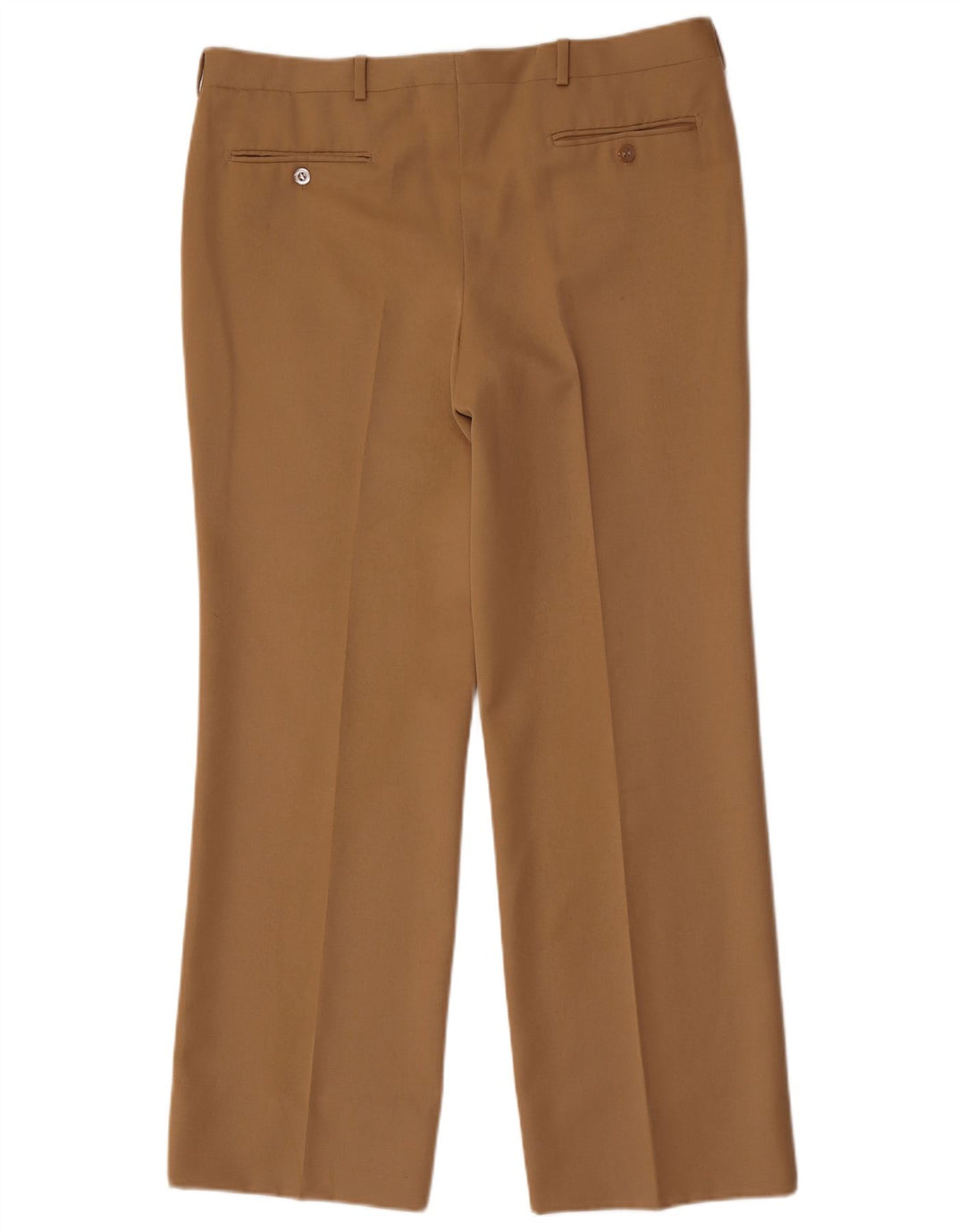 Vintage Mens Straight Suit Trousers W36 L30 Beige