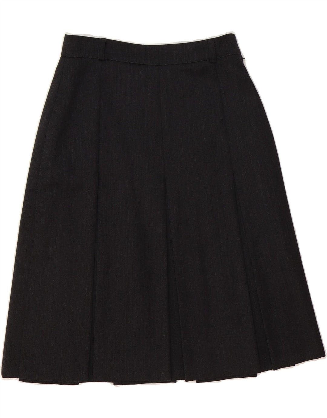 I BLUES Womens Pleated A-Line Skirt IT 42 Medium W26  Grey Acetate Vintage i Blues and Second-Hand i Blues from Messina Hembry 