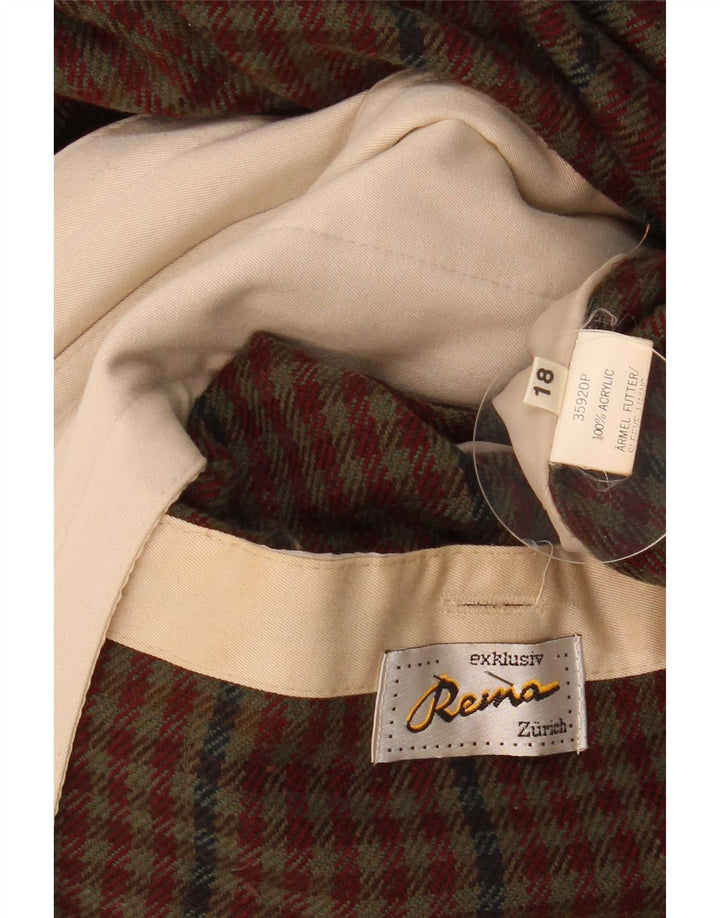 Vintage Womens Overcoat UK 18 XL  Beige Acrylic