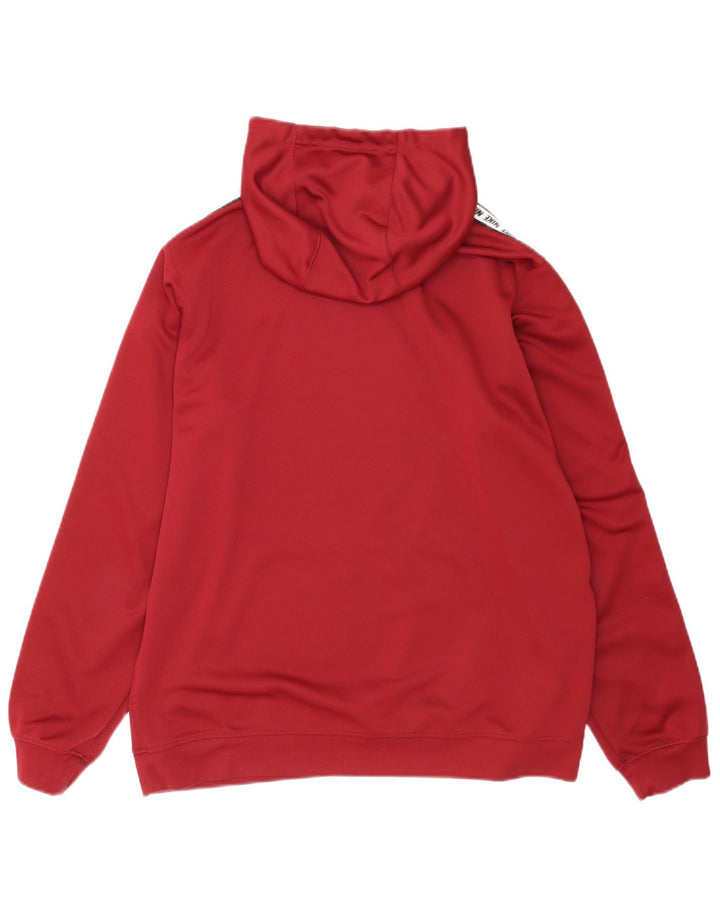 Nike Mens Graphic Hoodie Jumper Large Burgundy Polyester