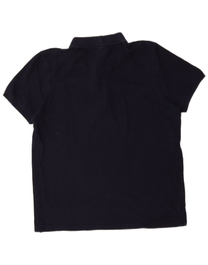 Fila Mens Polo Shirt Large Navy Blue Cotton