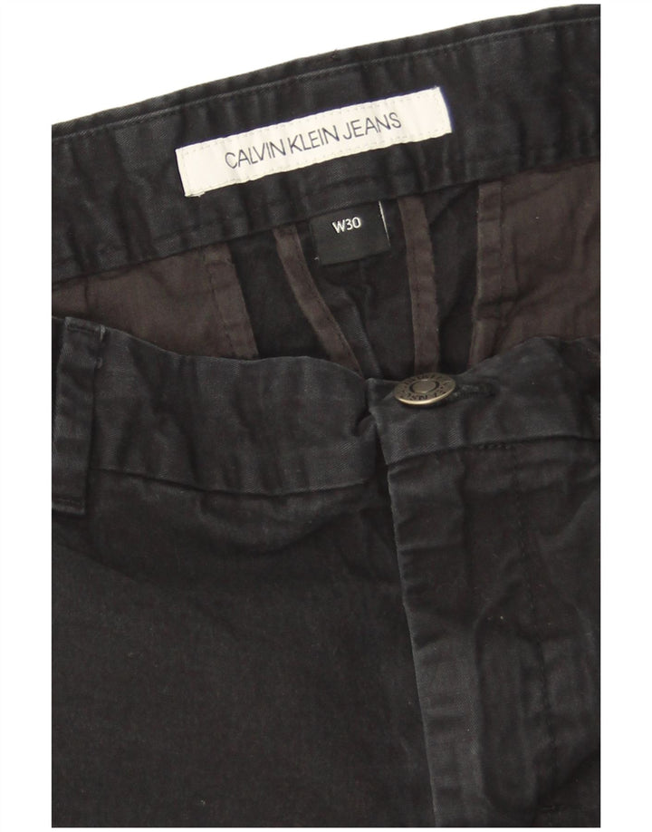 Calvin Klein Mens Chino Shorts W30 Medium  Navy Blue Cotton