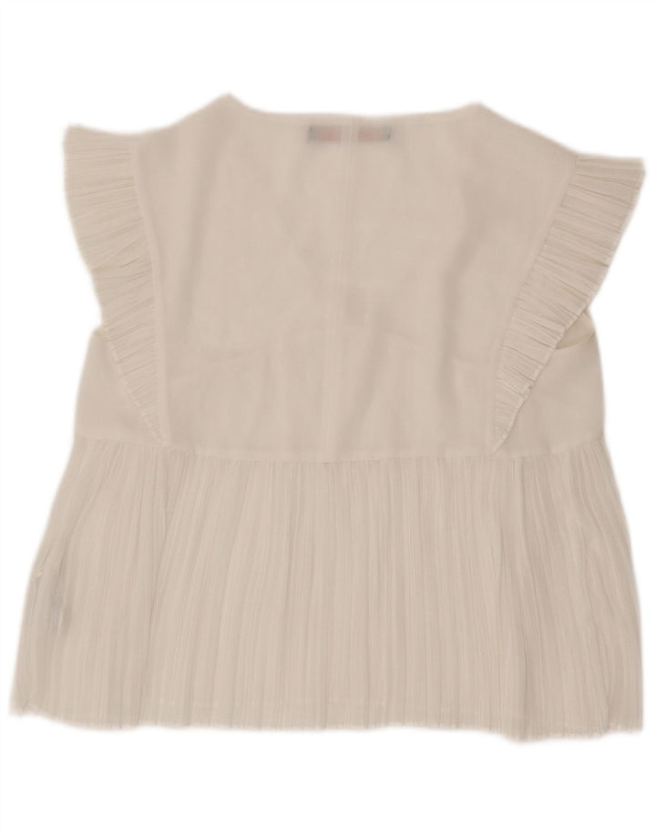 Zara Womens Trafaluc Blouse Top UK 10 Small White Polyester