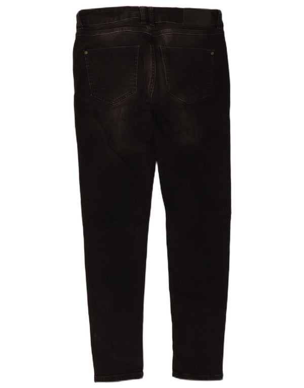 Zara Vaqueros pitillo de cintura baja para mujer EU 38 Small W28 L27 Negro