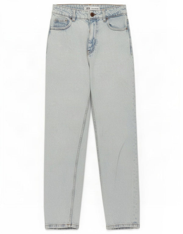 Blugi conici pentru femei cu talie înaltă Zara EU 34 2XS L24 L28 Albastru