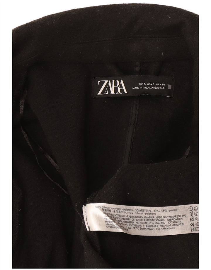 Giacca blazer oversize aperta da donna Zara UK 10 piccola poliestere nero