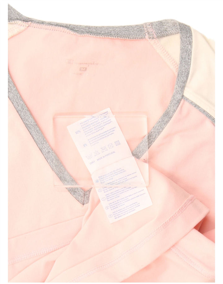 Champion Damen-Trägershirt UK 12 Mittelrosa Colourblock-Polyamid
