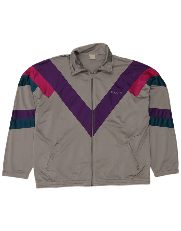 Ανδρική αθλητική φόρμα MC CRAE'S Top Jacket XL Grey Colourblock Polyester