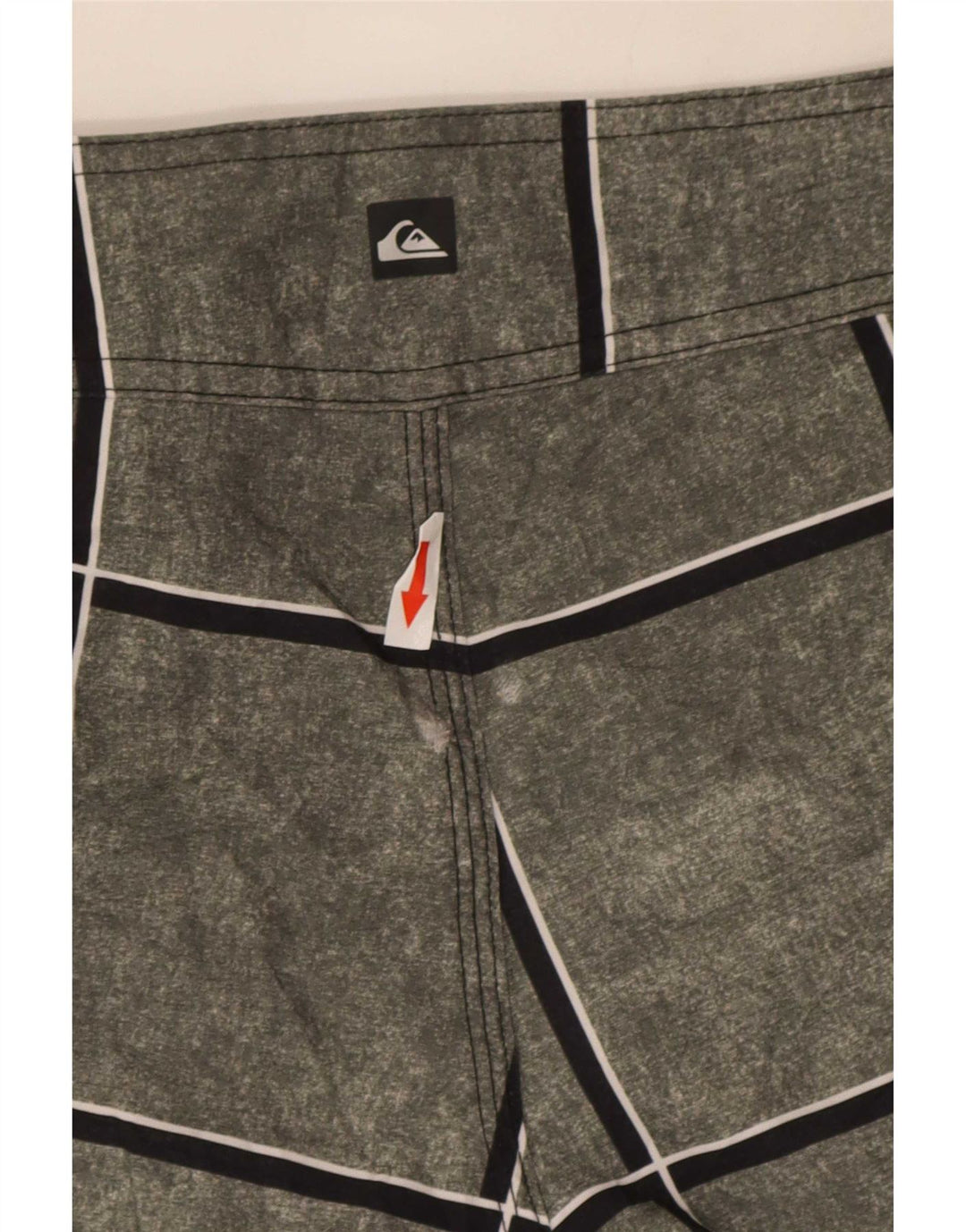 Quiksilver Mens Swimming Shorts Small  Grey Check Polyacrylic