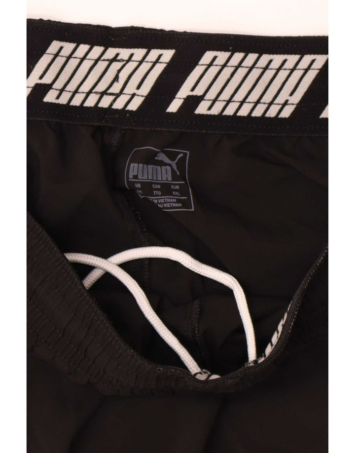 Pantaloni scurți sport grafic Puma pentru bărbați 2XL, poliester negru