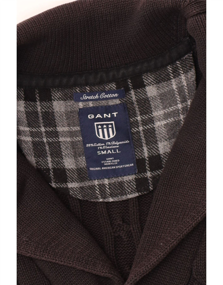 Gant herre cardigan sweater lille sort bomuld