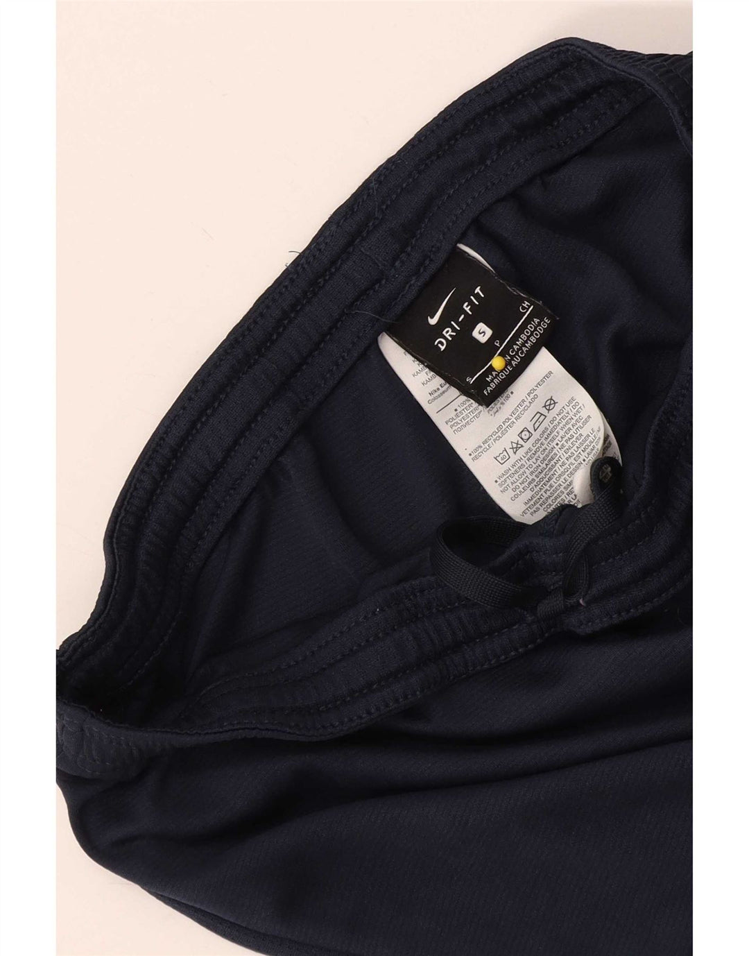 Nike Womens Dri Fit Sport Shorts UK 8 Small Navy Blue Polyester