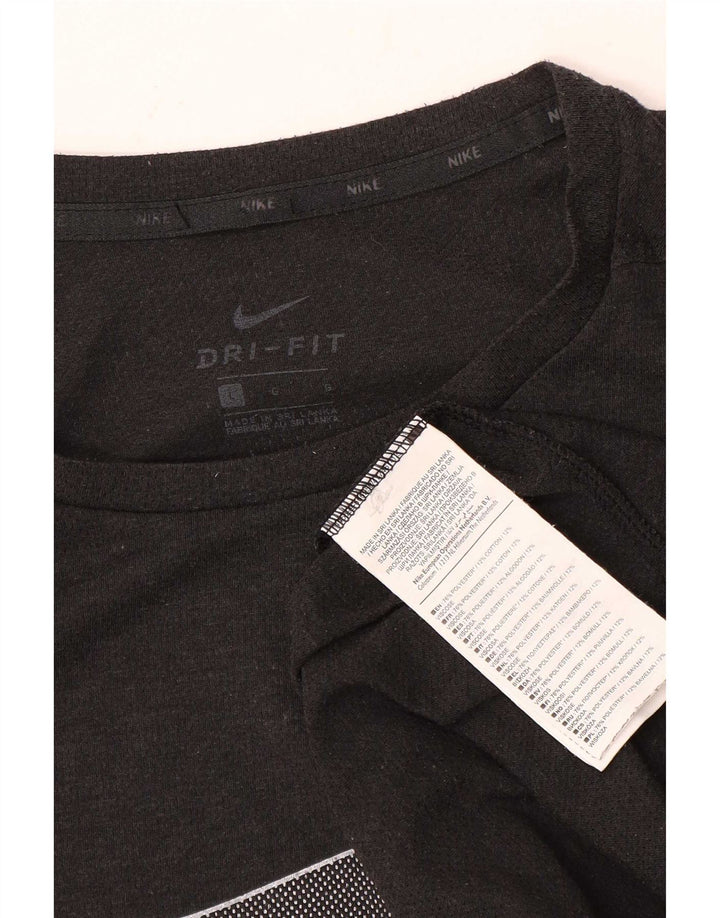 Camiseta Nike Dri Fit Graphic para hombre, talla grande, poliéster gris