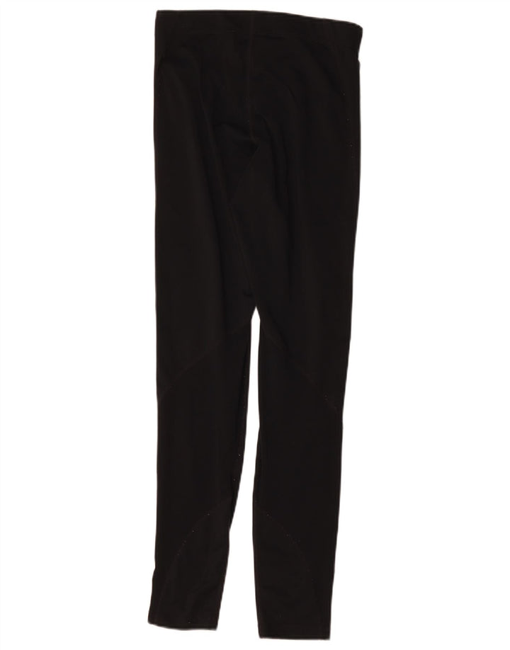 Nike Womens Graphic Leggings UK 12 Medium Black Cotton