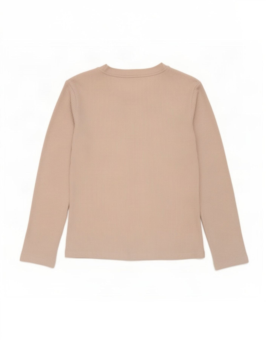 Zara Dame Top Langærmet UK 14 Medium Beige Polyester