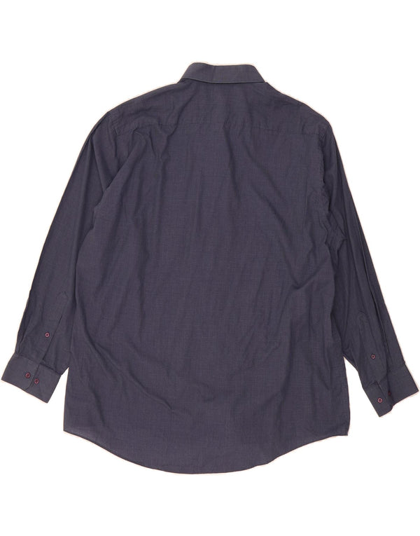 Camisa masculina PIERRE CARDIN tamanho 17 1/2 XL azul marinho poliéster
